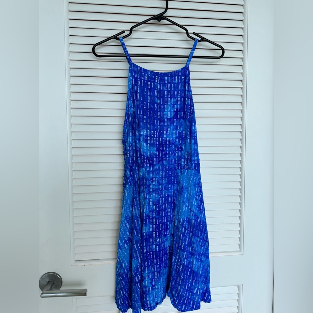 Royal blue dress with side cutout